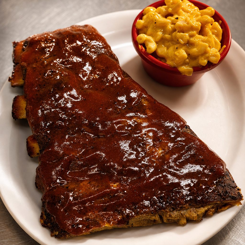 Smoked BBQ Spare Ribs.