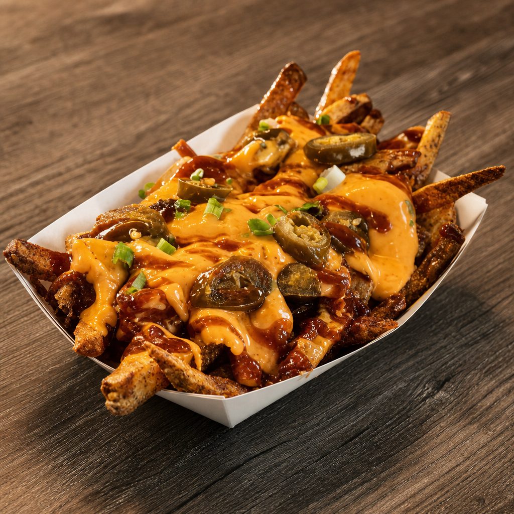 BBQ Beer Cheese Poutine.